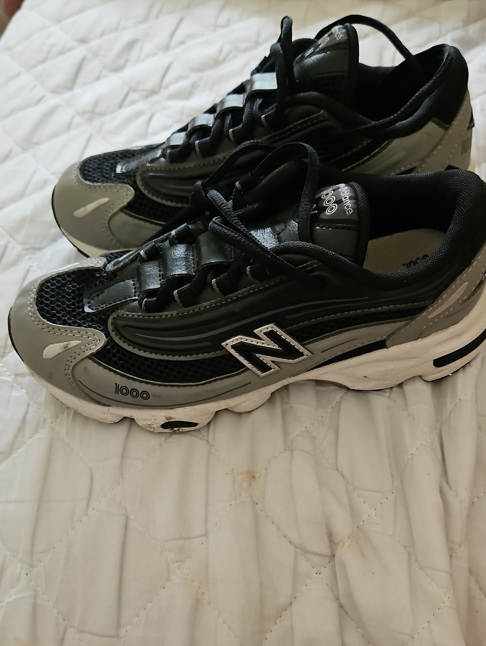 New Balance Kids Black Mesh Athletic Sneakers